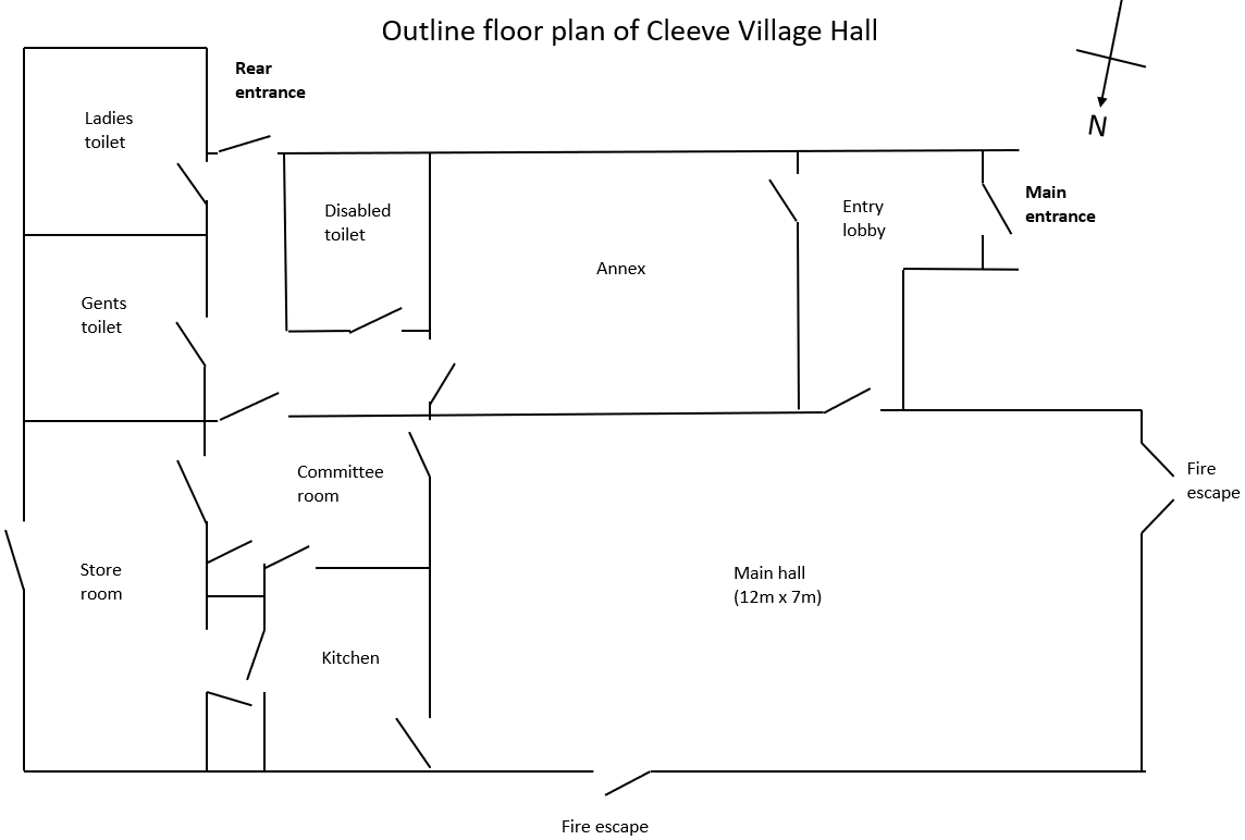 Cleeve Village Hall floorplan
