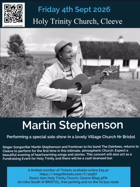 Martin Stephenson at Holy Trinity Church (in partnership with Cleeve Village Hall)