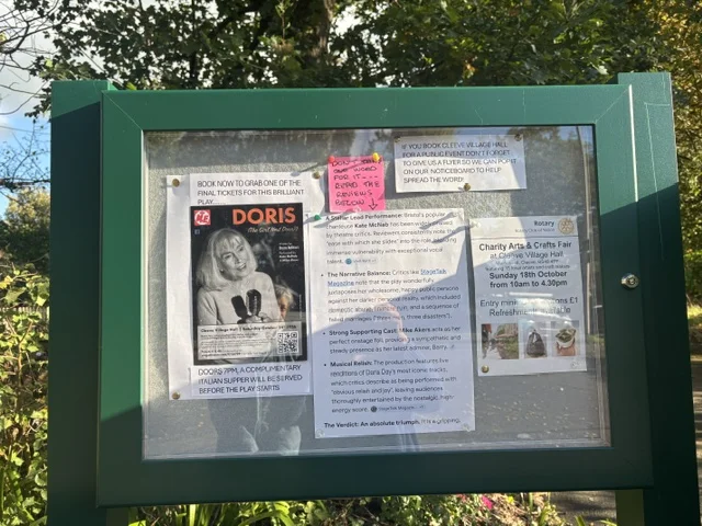 New Noticeboard For Cleeve Village Hall